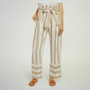 J. Crew Point Sur stripe paperbag waist pants